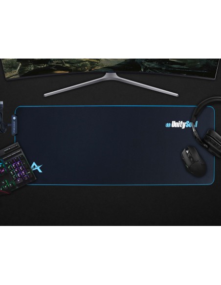Alfombrilla de ratón Gaming Led RGB XL Atom Unity