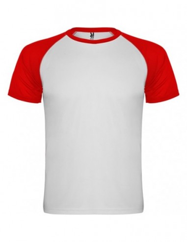 Camiseta técnica INDIANAPOLIS blanco y rojo