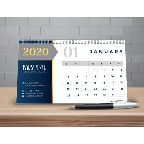 Calendario Papel Lamina Wire-O