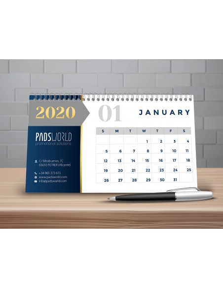 Calendario Papel Lamina Wire-O