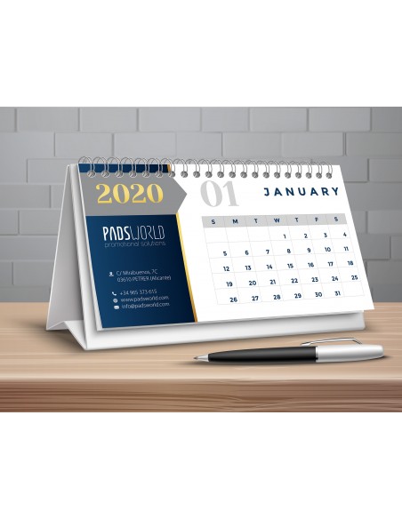 Calendario Papel Lamina Wire-O